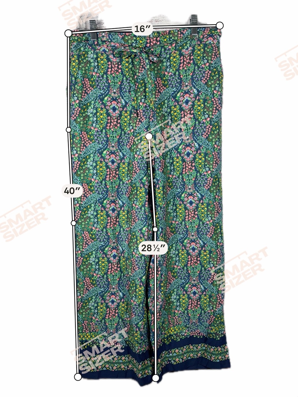 NWT Talbots Floral Wide Leg Pull-On Pants Medium Lenzing Ecovero Viscose - Picture 9 of 9